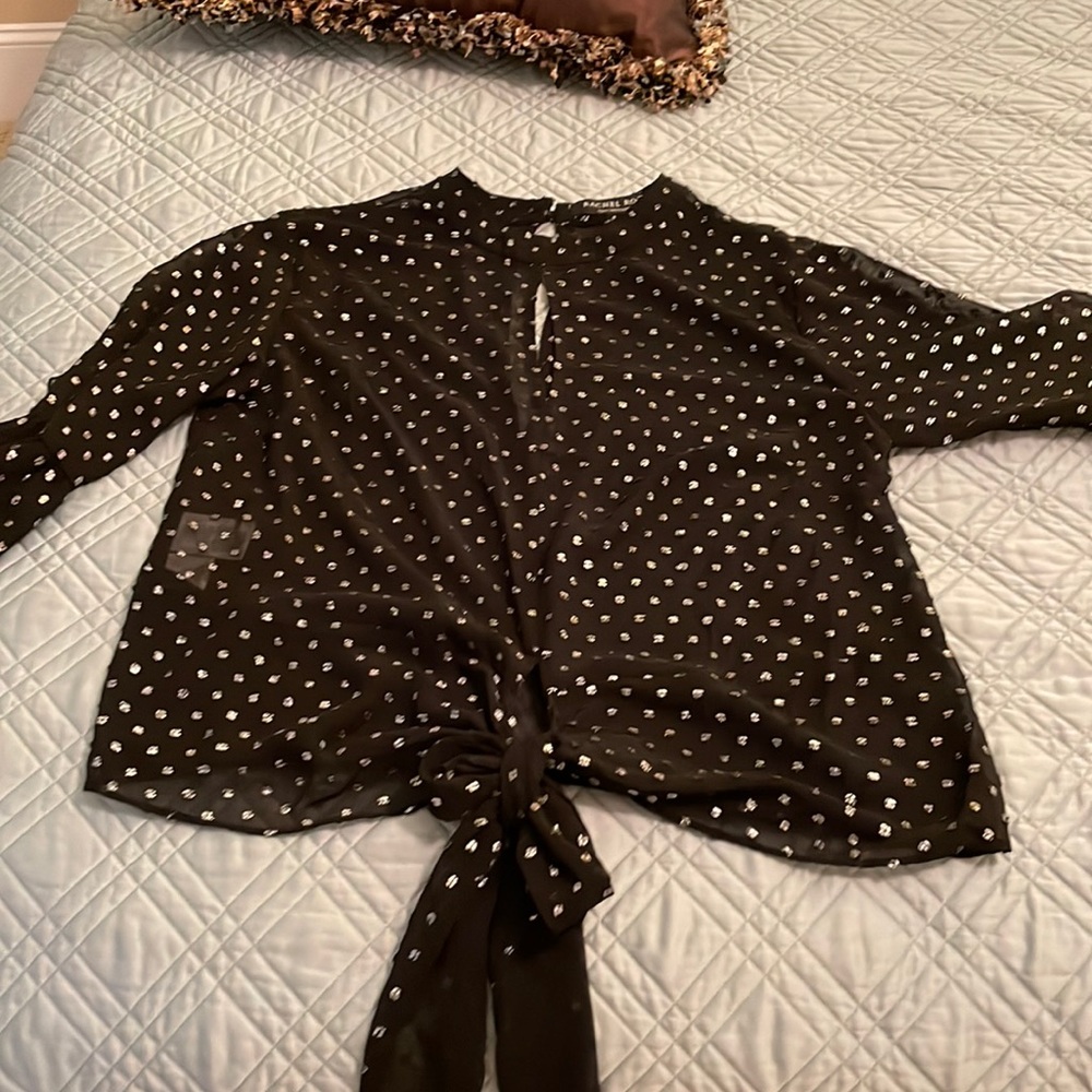 Rachel Roy sheer long sleeve top